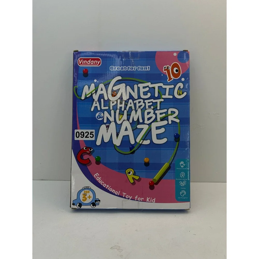 Vindany Magnetic Alphabet Number Maze Kids OS Blue US-MCNM-1000